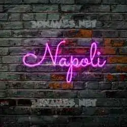 napoli in Pink Neon style - 3D name wallpaper