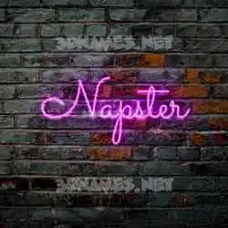 napster in Pink Neon style - 3D name wallpaper