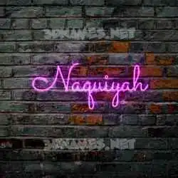 naquiyah in Pink Neon style - 3D name wallpaper