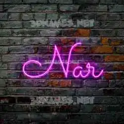 nar in Pink Neon style - 3D name wallpaper