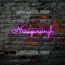 narayansingh in Pink Neon style - 3D name wallpaper