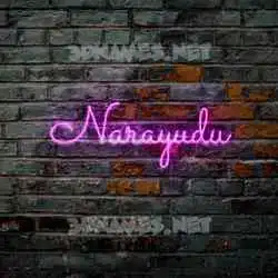 narayudu in Pink Neon style - 3D name wallpaper
