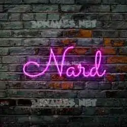 nard in Pink Neon style - 3D name wallpaper
