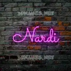 nardi in Pink Neon style - 3D name wallpaper