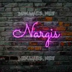 nargis in Pink Neon style - 3D name wallpaper