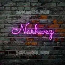 narhwez in Pink Neon style - 3D name wallpaper