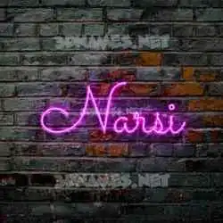 narsi in Pink Neon style - 3D name wallpaper