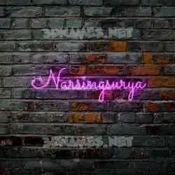 narsingsurya in Pink Neon style - 3D name wallpaper