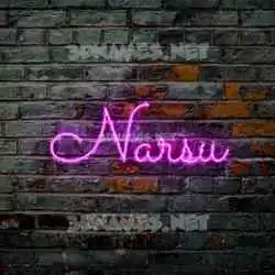 narsu in Pink Neon style - 3D name wallpaper