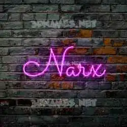 narx in Pink Neon style - 3D name wallpaper