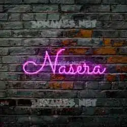 nasera in Pink Neon style - 3D name wallpaper
