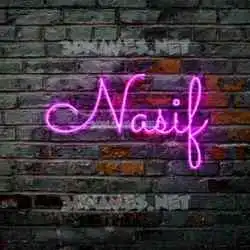nasif in Pink Neon style - 3D name wallpaper