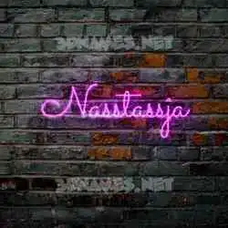 nasstassja in Pink Neon style - 3D name wallpaper
