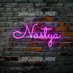 nastya in Pink Neon style - 3D name wallpaper