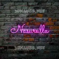 nasurulla in Pink Neon style - 3D name wallpaper