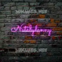 natalydanny in Pink Neon style - 3D name wallpaper