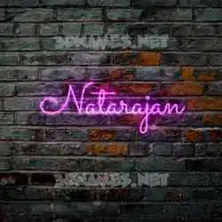 natarajan in Pink Neon style - 3D name wallpaper