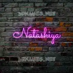natashiya in Pink Neon style - 3D name wallpaper