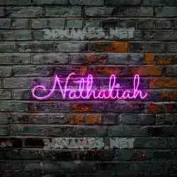 nathaliah in Pink Neon style - 3D name wallpaper