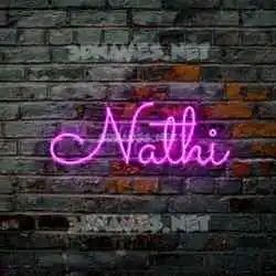nathi in Pink Neon style - 3D name wallpaper
