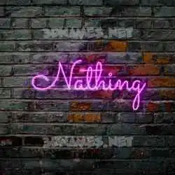 nathing in Pink Neon style - 3D name wallpaper