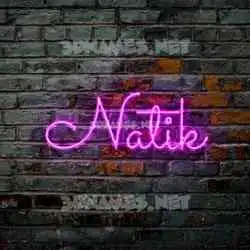 natik in Pink Neon style - 3D name wallpaper