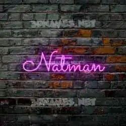 natman in Pink Neon style - 3D name wallpaper