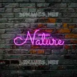 nature in Pink Neon style - 3D name wallpaper