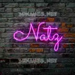 natz in Pink Neon style - 3D name wallpaper