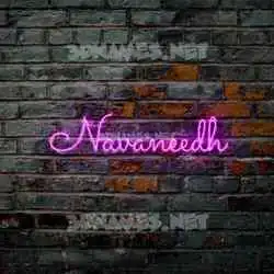 navaneedh in Pink Neon style - 3D name wallpaper