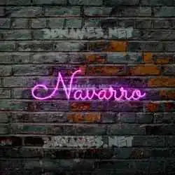 navarro in Pink Neon style - 3D name wallpaper