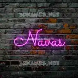 navas in Pink Neon style - 3D name wallpaper