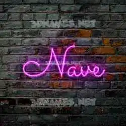 nave in Pink Neon style - 3D name wallpaper