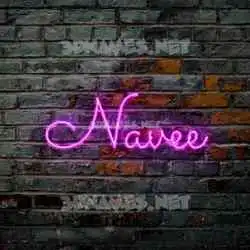 navee in Pink Neon style - 3D name wallpaper