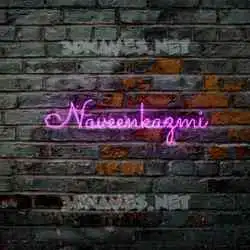 naveenkazmi in Pink Neon style - 3D name wallpaper