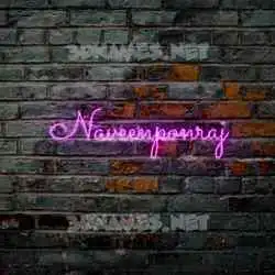 naveenponraj in Pink Neon style - 3D name wallpaper