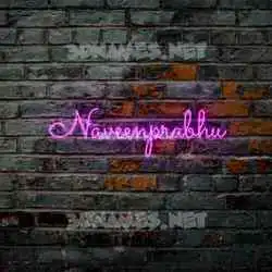 naveenprabhu in Pink Neon style - 3D name wallpaper