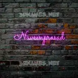naveenprasad in Pink Neon style - 3D name wallpaper