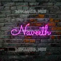 naveeth in Pink Neon style - 3D name wallpaper