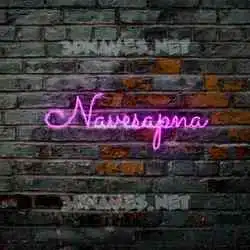 navesapna in Pink Neon style - 3D name wallpaper