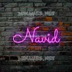 navid in Pink Neon style - 3D name wallpaper