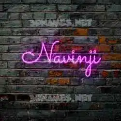 navinji in Pink Neon style - 3D name wallpaper