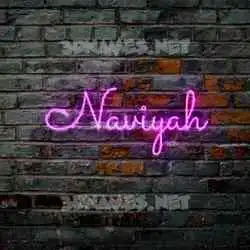 naviyah in Pink Neon style - 3D name wallpaper