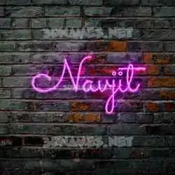 navjit in Pink Neon style - 3D name wallpaper