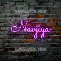 navjiya in Pink Neon style - 3D name wallpaper