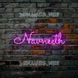 navneeth in Pink Neon style - 3D name wallpaper