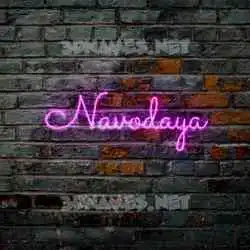 navodaya in Pink Neon style - 3D name wallpaper