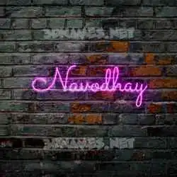 navodhay in Pink Neon style - 3D name wallpaper