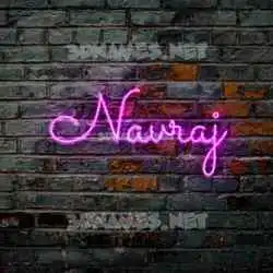 navraj in Pink Neon style - 3D name wallpaper