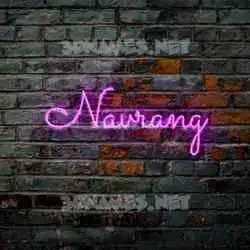 navrang in Pink Neon style - 3D name wallpaper